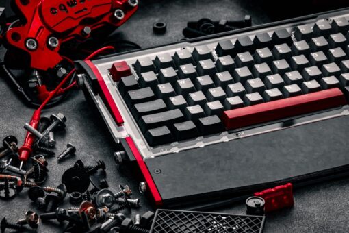 Black Diamond RT Hall Effect Magnetic Gaming Keyboard 75%, 0.04mm Accuracy, 8k Polling Rate, 0.25ms Latency, Leaf Spring Mount Mechanical Feel, Custom Fixed-Wall Magnetic Switch, Shadow Crimson - Image 6