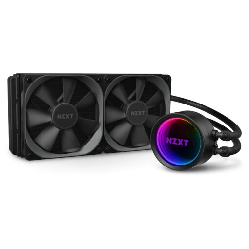 NZXT Kraken X53 240mm - RL-KRX53-01 - AIO RGB CPU Liquid Cooler - Rotating Infinity Mirror Design - Improved Pump-Powered By CAM V4-RGB Connector-Aer P 120mm Radiator Fans (2 Included), Black, X Gen 3 - Image 5