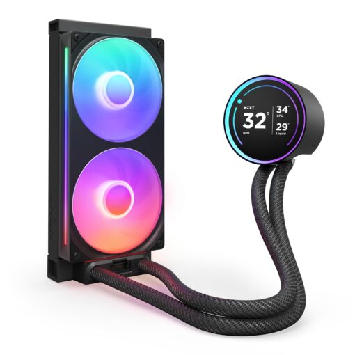 NZXT Kraken Elite 240 RGB 2024 - AIO CPU Liquid Cooler - 240mm Radiator - F240 RGB Core Fan - Customizable 2.72" IPS LCD - NZXT Turbine Pump - AMD® AM5, AM4 - Intel® LGA 1851/1700, 1200/115X - Black - Image 9