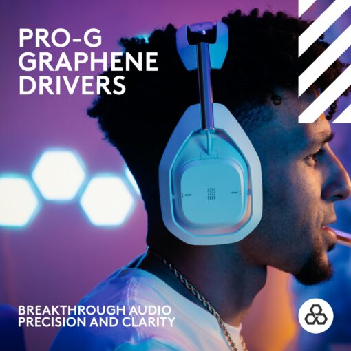 Logitech G Astro A50 X Omni-Platform Wireless Gaming Headset + Base Station for PS5, Xbox, PC: PLAYSYNC Video & Audio Switcher, HDMI 2.1 4K 120Hz VRR, <24 bit/48 kHz, 24hr Battery, 2.4GHz & BT - White - Image 10