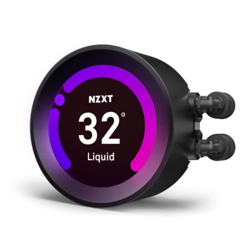 NZXT Kraken Z73 360mm - RL-KRZ73-01 - AIO RGB CPU Liquid Cooler - Customizable LCD Display - Improved Pump - Powered by CAM V4 - RGB Connector - Aer P 120mm Radiator Fans (3 Included) ,Black - Image 3