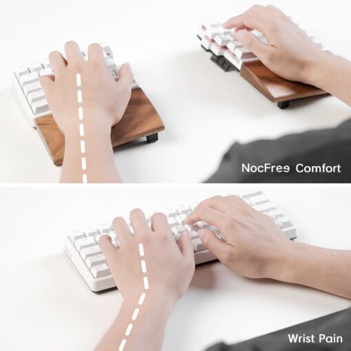 NocFree Wireless Ergonomic Split Mechanical Keyboard - Tactile, Hot-Swappable, Compact 60% Layout, Programmable for Mac & Windows, PBT Keycaps(Standard Version) - Image 6