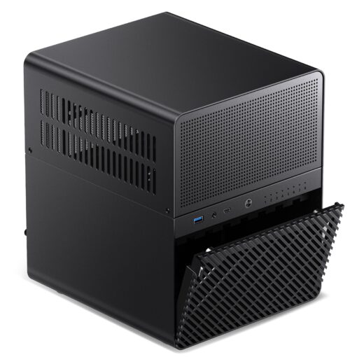 JONSBO N3 Mini-ITX NAS PC Chassis, ITX Computer Case, 8HHD+1-SSDD isk Bays NAS Mini Aluminum with Steel Plate Case, Built-in 2x10cm Fan, Power Support: SFX105mm, Support 130mm CPU Cooler - Image 7