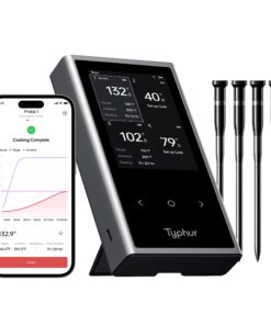 Typhur Sync Wireless Meat Thermometer Quad | 4 Probes | 6 Sensors | LCD Display | WiFi and Bluetooth 5.3 | Improved Stability and Range | IPX8 Waterproof | for BBQ, Grill, Smoker, Oven, Kitchen