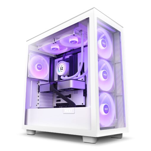 NZXT Kraken Elite 280 RGB - RL-KR28E-W1 - 280mm AIO CPU Liquid Cooler - Customizable 2.36" LCD Display for Images, Performance Metrics - High-Performance Pump - 2 x F140 RGB Core Fans - White - Image 4