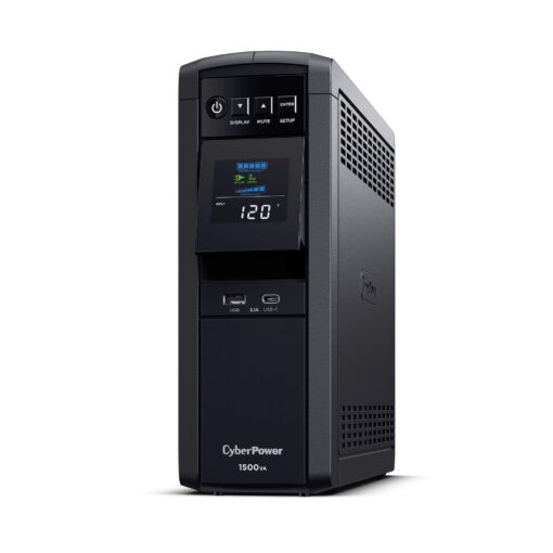 CyberPower CP1500PFCLCD PFC Sinewave UPS System, 1500VA/1000W, 12 Outlets, AVR, Mini Tower,Black - Image 8