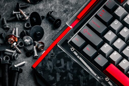 Black Diamond RT Hall Effect Magnetic Gaming Keyboard 75%, 0.04mm Accuracy, 8k Polling Rate, 0.25ms Latency, Leaf Spring Mount Mechanical Feel, Custom Fixed-Wall Magnetic Switch, Shadow Crimson - Image 4