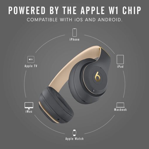 Beats Studio3 Wireless Noise Cancelling Over-Ear Headphones - Apple W1 Headphone Chip, Class 1 Bluetooth, 22 Hours of Listening Time, Built-in Microphone - Shadow Gray - Image 5