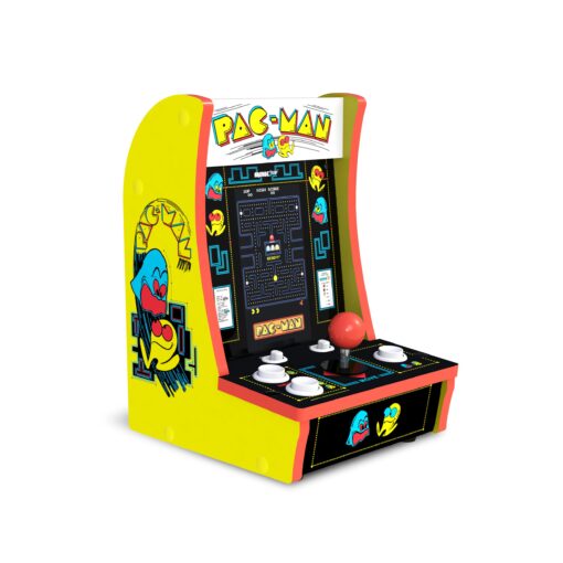 Arcade1Up PAC-Man Countercade – 3 Classic Games, Retro Game Console for Home, Portable Console with 7-inch Screen, Table-top Video Game for Game Room