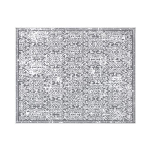 Vaukki Living Room Rug, Vintage Shaggy Soft Laundry Rug, Non Slip Kitchen Area Mat, Washable Farmhouse Bedroom Area Carpet for Bathroom, Kitchen and Kidsroom (8'x10', Grey) - Image 3
