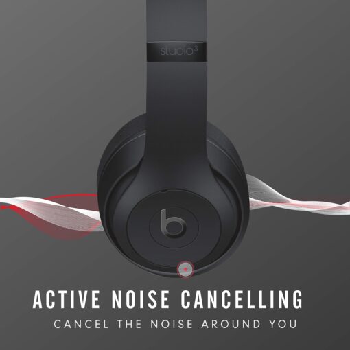 Beats Studio3 Wireless Noise Cancelling Over-Ear Headphones - Apple W1 Headphone Chip, Class 1 Bluetooth, 22 Hours of Listening Time, Built-in Microphone - Matte Black - Image 7