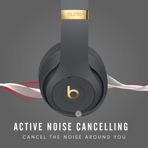 Beats Studio3 Wireless Noise Cancelling Over-Ear Headphones - Apple W1 Headphone Chip, Class 1 Bluetooth, 22 Hours of Listening Time, Built-in Microphone - Shadow Gray - Image 7