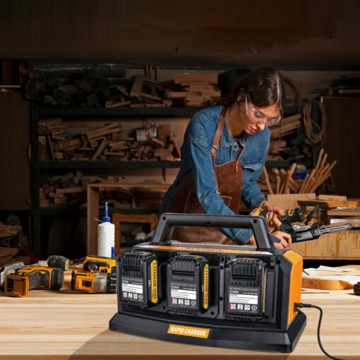 20V Max Battery Rapid Meanwhile Fast Charger 6-Ports,Charger Station for Dewalt 20V/60v Max Battery,Simultaneous Charging of 6 Port Each 3A,Compatible with Dewalt 12V/20V 60V Multi Battery Tools - Image 2
