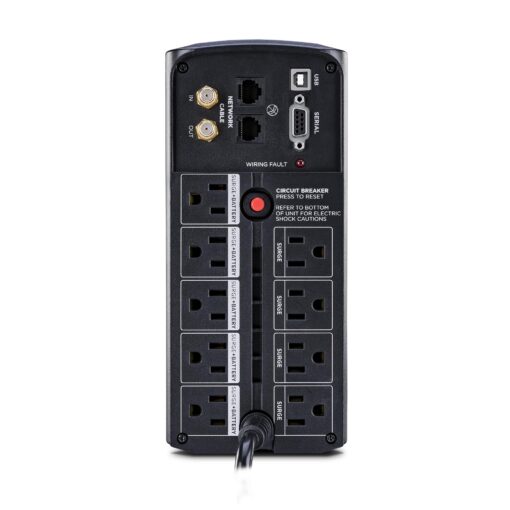 CyberPower CP850AVRLCD Intelligent LCD UPS System, 850VA/510W, 9 Outlets, AVR, Mini-Tower - Image 7