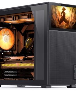 JONSBO D41 MESH SC Black ATX Computer Case with Screen, ATX PC Case Mid Tower/Support RTX 4090(335-400mm) GPU 360/280AIO,Power A-TX/SFX: 100mm-220mm Multiple Tool-Free Design,Black