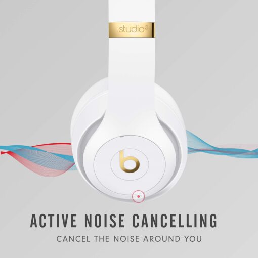 Beats Studio3 Wireless Noise Cancelling Over-Ear Headphones - Apple W1 Headphone Chip, Class 1 Bluetooth, 22 Hours of Listening Time, Built-in Microphone - White - Image 7