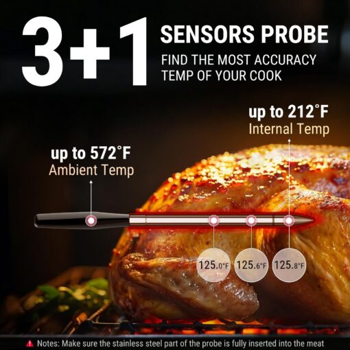 TempSpike Wireless Meat Thermometer Digital with App, WiFi & Bluetooth BBQ Grill Thermometer with High Precision, Waterproof & Heat-Resistant Probes, Rechargeable Base with Display for BBQ Smoker Oven - Image 7
