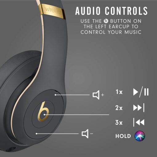 Beats Studio3 Wireless Noise Cancelling Over-Ear Headphones - Apple W1 Headphone Chip, Class 1 Bluetooth, 22 Hours of Listening Time, Built-in Microphone - Shadow Gray - Image 4