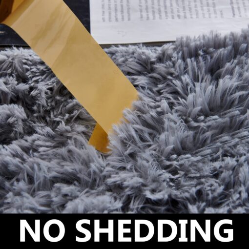 TABAYON Extra Large Shag Area Rug, 9x12 Feet Grey Indoor Ultra Soft Plush Rugs for Living Room, Non-Skid Modern Nursery Faux Fur Rugs for Home Decor - Image 4