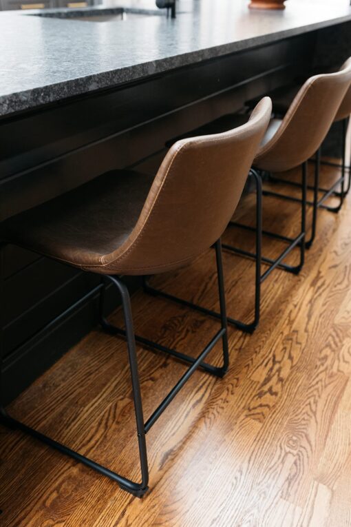 Signature Design by Ashley Centiar 24" Counter Height Modern Bucket Barstool 2 Count, Brown - Image 7