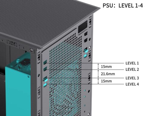 JONSBO D41 MESH SC Black ATX Computer Case with Screen, ATX PC Case Mid Tower/Support RTX 4090(335-400mm) GPU 360/280AIO,Power A-TX/SFX: 100mm-220mm Multiple Tool-Free Design,Black - Image 2