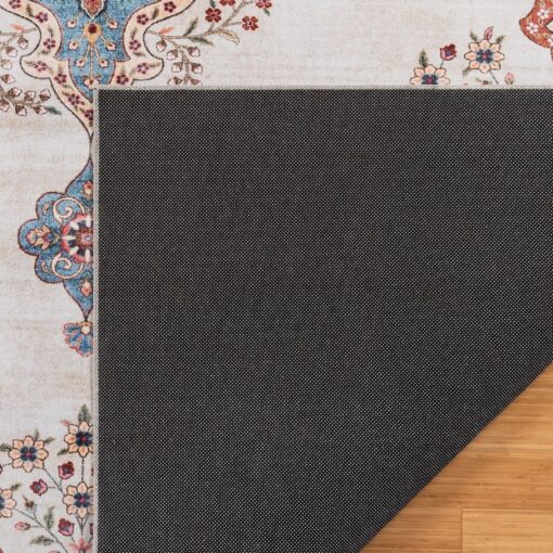 Gertmenian Indoor Boho Area Rug - 9x13 Extra Large, Non Slip, Super Strong, Ideal for High Traffic Areas in Bedroom, Living Room, Kitchen - Dainty Medallion, Multi, 24528 - Image 3