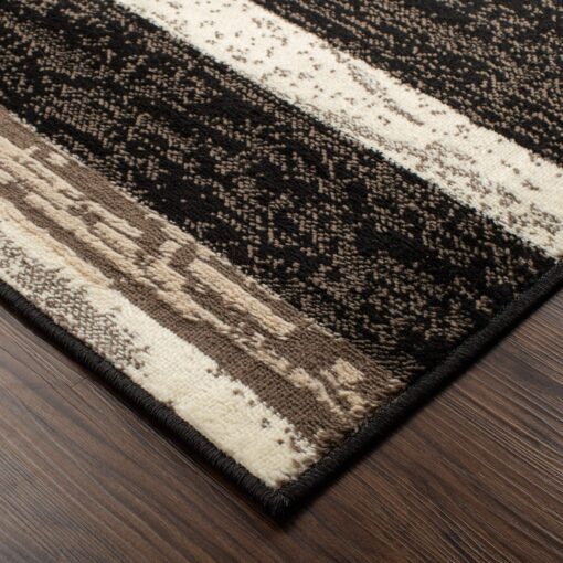 SUPERIOR Indoor Area Rug, Foam Backed, Modern Geometric Patchwork Floor Decor for Bedroom, Office, Living Room, Entryway, Hardwood Floors, Rockwood Collection, 10' x 14', Chocolate - Image 6