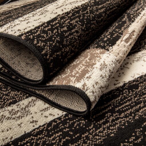 SUPERIOR Indoor Area Rug, Foam Backed, Modern Geometric Patchwork Floor Decor for Bedroom, Office, Living Room, Entryway, Hardwood Floors, Rockwood Collection, 10' x 14', Chocolate - Image 4