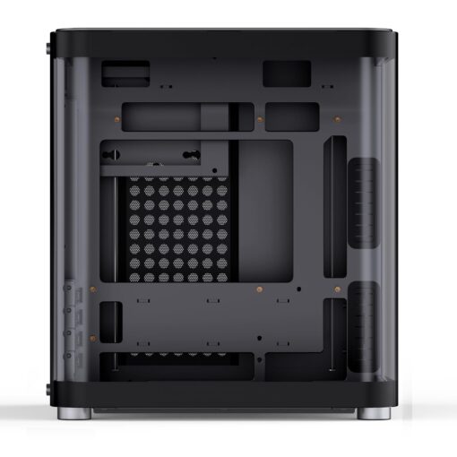 JONSBO TK-1 Black Micro ATX Mini Tower Computer CASE, Hyperboloid Glass Design, Separated Cabinet Structure, Al Alloy Shell Matx Desktop PC Case, Support ATX Power supply/240 AIO, Black - Image 3