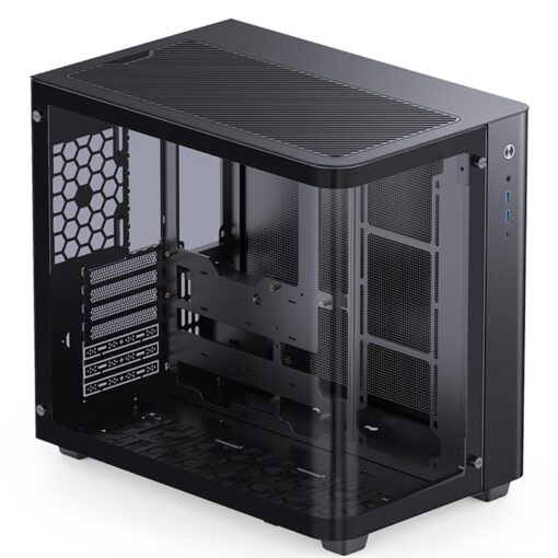 JONSBO TK-3 Black One-Piece Curved Glass ATX Mid Tower Pc Case, One-Piece Curved Glass, SP BTF MB/Dual 360 AIO/ATX PSU/40Series GPU, with 10 Fan Positions, 270 Degree Side View Display,Black Chassis - Image 4