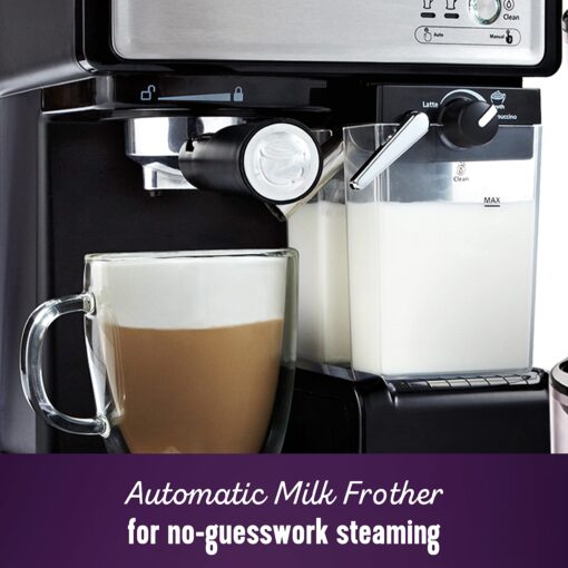 Mr. Coffee Espresso and Cappuccino Machine, Stainless Steel, Programmable Coffee Maker with Automatic Milk Frother, 15-Bar Pump, Ideal for Home Baristas - Image 7