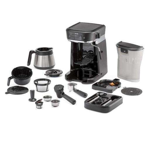 Mr. Coffee All-in-One Occasions Specialty Pods Coffee Maker, 10-Cup Thermal Carafe, and Espresso with Milk Frother and Storage Tray, Black - Image 3