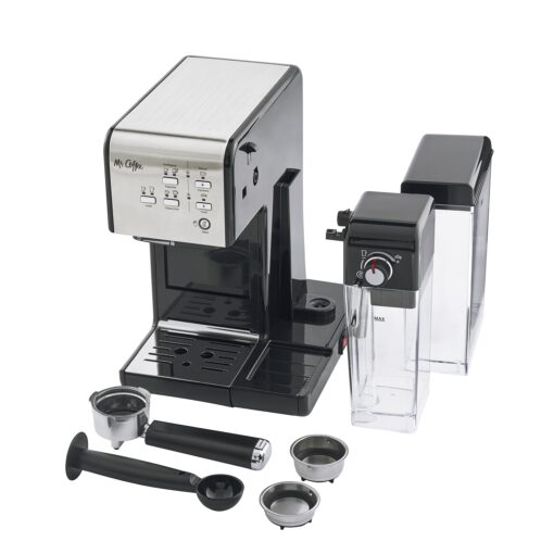 Mr. Coffee Programmable Espresso & Cappuccino Machine with Automatic Milk Frother & 19-Bar Pump, Stainless Steel - Image 8