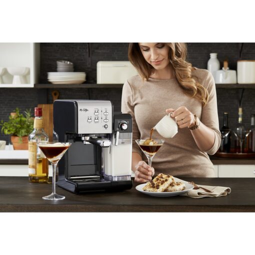 Mr. Coffee Programmable Espresso & Cappuccino Machine with Automatic Milk Frother & 19-Bar Pump, Stainless Steel - Image 6
