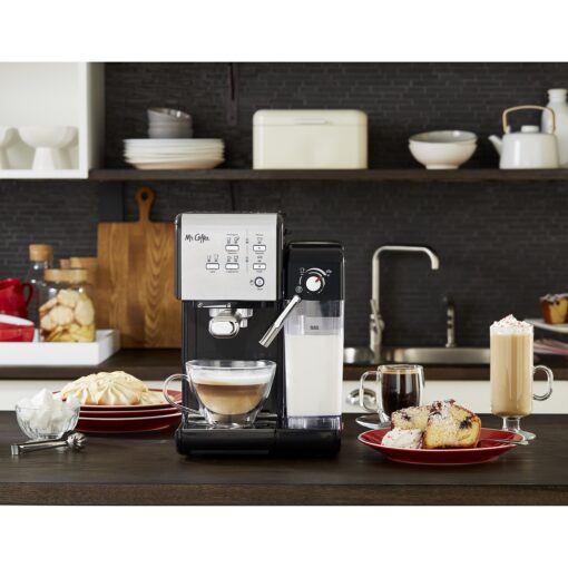 Mr. Coffee Programmable Espresso & Cappuccino Machine with Automatic Milk Frother & 19-Bar Pump, Stainless Steel - Image 5